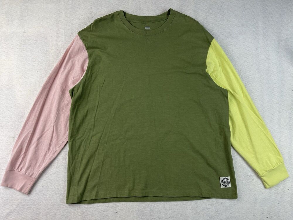 Levi’s Men’s Large Long Sleeve Crew Neck Multicolor Block Shirt